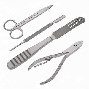 Kit de Manicura Profesional de 4 Piezas, Juego de Herramientas de Acero Inoxidable para el Cuidado de las Uñas, Removedor de Callos, Limpiador de Uñas, Lima, Estuche de Transporte para Bebés - Product Image 2