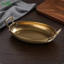 Casserole ovale en cuivre, capacité 1-2L, pour cuisinières à gaz et à induction, poignée en cuivre portable, design minimaliste, sans couvercle - Product Image 6