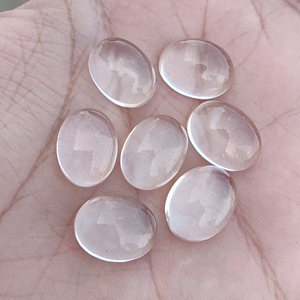 คริสตัลควอตซ์ธรรมชาติใสเกรด AAA+ รูปไข่แบบคาโบชอง ด้านหลังแบน ขนาดปรับเทียบแล้ว สำหรับทำเครื่องประดับ - Product Image 3
