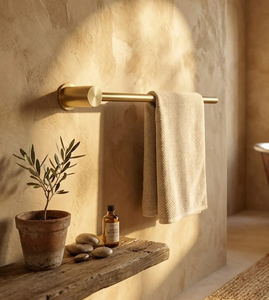 Best Hotel Use Bathroom <b>Wall</b> Mounted Towel Rack with Heater Stainless Steel Single Towel Bar Modern Design 40cm Length - Product Image 5