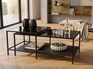 Table d'appoint en métal pour appartement, table basse en métal pour salon, table console - Product Image 4