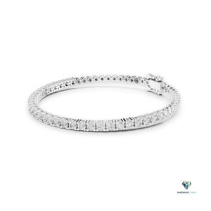 1.95 CT White <b>Gold</b> Round Lab Grown Diamond Tennis Bracelet in 18K <b>Solid</b> <b>Gold</b>, 6.5 Inch Classic Round Diamond Bracelet for Women - Product Image 4