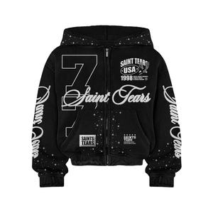 เสื้อฮู้ดดี้ผ้าฝ้ายแท้ 100% ทรงหลวม คุณภาพสูง สำหรับผู้ชาย ผ้าเฟรนช์เทอร์รี่ ทรงปกติ สวมใส่สบายในฤดูหนาว - Product Image 1