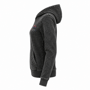 Sweat à capuche délavé pour femme en coton doux, finition vintage, intérieur polaire, capuche ajustable, poche kangourou, style décontracté - Product Image 3