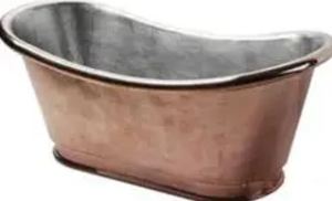 Bañera Ovalada de Cobre Independiente, Bañera de Cobre Vintage para Baño, Hotel, Villa - Product Image 6