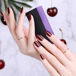 Lime à ongles zébrée double face OME, grain 180, émeri réutilisable, soin des ongles, style classique, bloc de ponçage, polisseur, lustrant - Product Image 1