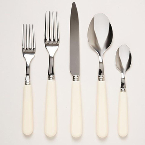 Ensemble de couverts en acier inoxydable avec cuillères dorées pour la cuisine, ensembles de couverts en acier poli, poignée confort standard - Product Image 3