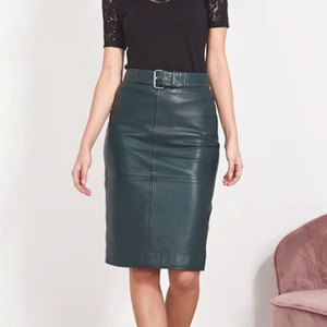 Service OEM, jupes en cuir véritable pour femmes, best-sellers, logo personnalisé, respirantes, jupes en cuir pour femmes pour l'extérieur - Product Image 1