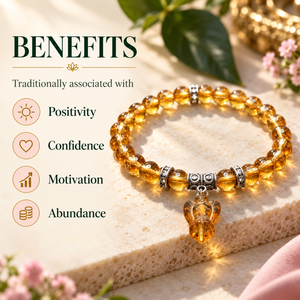 Bracelet extensible en alliage de zinc avec perles de Bouddha en citrine naturelle, cristal jaune, cadeau, bijoux de méditation - Product Image 2