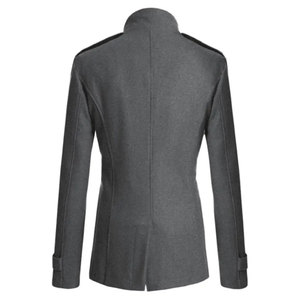 Manteau long croisé en mélange de coton premium pour homme, élégant, formel et décontracté, idéal pour l'hiver, avec ajustement ajustable - Product Image 4