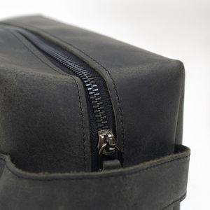 Sac de voyage cosmétique en polyester durable pour homme avec motif lettres et fermeture éclair – Idée cadeau personnalisée - Product Image 5