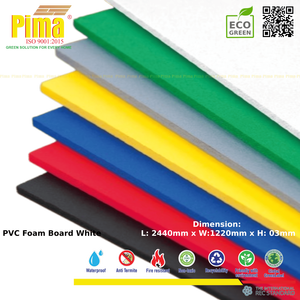 Hoja de tablero de espuma PVC WPC de Color personalizado 3mm de espesor 0,6G/cm3 densidad paneles de plástico resistentes al fuego para la decoración de la sala de estar - Product Image 1