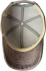 Custom Soft Structure Leather Baseball Cap Sweat-Wicking Lined Real Leather <b>Dad</b> <b>Hat</b> Factory Wholesale - Product Image 5