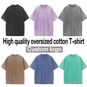 Camiseta Oversize Vintage de Fabricante, Lisa, sin Estampado, con Efecto Ácido, Personalizable con Logotipo, de Alta Calidad, Superventas - Product Image 3