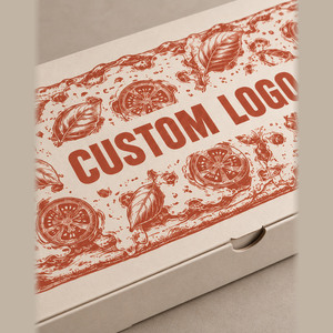 Boîte à pizza rectangulaire personnalisée en carton ondulé blanc pour emporter - Product Image 3