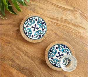 Resin Dried Engraved Customized Printing Modern Design Ocean Beach Theme Blue Tinted <b>Sand</b> Geode Look Waterproof TAQI CRAFT - Product Image 6
