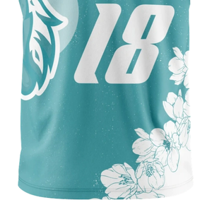 Maillot de football sans manches à capuche pour garçons 7v7, motif floral sublimé, nom d'équipe personnalisé, numéro de joueur, vêtements de club pour adolescents - Product Image 5