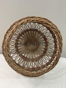 Abat-jour rond et pendentif/lustre en rotin naturel rustique vintage Boho Décoration de luxe pour la maison du fabricant - Product Image 6