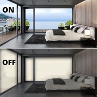 Intelligente Tönungsfolie mit Dimmbarkeit, Holografische Rückprojektion, 92% Lichtdurchlässigkeit, PDLC Schaltbare Folie, Dekorative Smart-Glas-Fenster und Glastüren