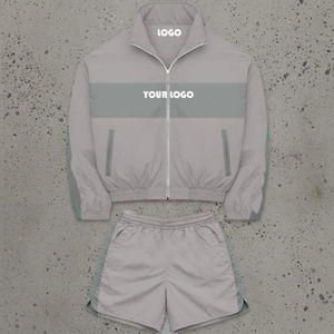 <b>Men's</b> Shorts and Shirt Set,<b>Men's</b> 2 Two Piece Windbreaker <b>Jacket</b> and Short Set,Custom Nylon Tracksuit Track Suit With Logo - Product Image 4