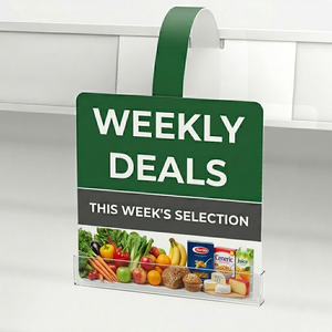 Custom PVC Hanging Shelf Wobbler Display Stand Retail Promotion Sign <b>Plastic</b> Price Tag Holder Supermarket Advertising Supplier - Product Image 3