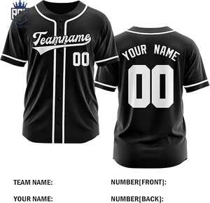 Maillot de baseball personnalisé par sublimation pour équipe, avec impression de nom, numéro et logo, grandes tailles, 100 % polyester - Product Image 3