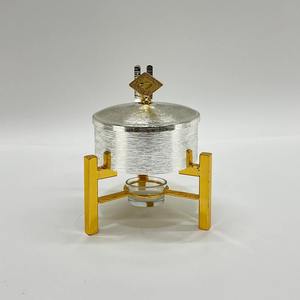 Recipiente para Calentar Comida Tipo Buffet, Moderno, Resistente, Antiadherente, con Recubrimiento de Polvo Metálico Negro, Base de Acero Inoxidable, Porta Combustible de Vidrio - Product Image 3