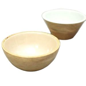 Tazón de madera esmaltada blanca para sopa y arroz, tazón de Material de alta calidad - Product Image 1