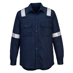 <b>Men's</b> Navy Colour Reflective <b>Work</b> <b>Shirt</b> Long Sleeve Visibility Safety Uniform Breathable High Quality <b>Work</b> <b>Shirt</b> <b>For</b> <b>Man</b> - Product Image 3