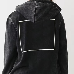 Ensemble de sweats à capuche unisexe surdimensionnés en molleton 100 % coton, sans cordon, pour femme, personnalisables OEM/ODM, pour l'hiver - Product Image 5