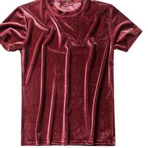 Professional Manufacture OEM Service New Design Women Velvet Eco Friendly Quick Dry Breathable T Shirts - Product Image 2