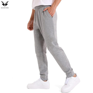 Pantalon de sport personnalisé pour homme, coupe athlétique, anti-transpiration, uni, en mélange coton-polyester, pour fitness - Product Image 2