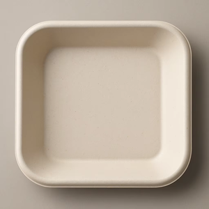 Vaisselle jetable écologique et compostable en bagasse de canne à sucre avec plateau, biodégradable pour événements, traiteur, fêtes, export en gros - Product Image 4
