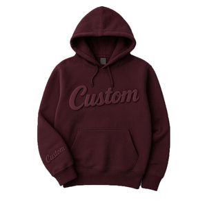 Sweat-shirt à capuche unisexe surdimensionné personnalisé en molleton, coupe classique, hiver, uni, décontracté, streetwear, vert, avec logo sur le devant et poche - Product Image 5