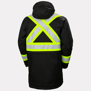 High Visibility <b>Orange</b> Reflective Safety Construction <b>Jacket</b> With Zipper Made of Polyester Workwear Security <b>Hi</b> <b>Vis</b> <b>Jackets</b> - Product Image 2