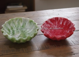 Bol en résine style coquille Saint-Jacques, design américain moderne, écologique, effet marbre, idéal pour les fêtes et l'hôtellerie – Meilleures ventes - Product Image 3
