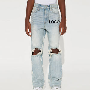 Pantalones para Niños con Diseño Moderno y Rasgado, para Compradores Mayoristas, con Bolsillos Laterales, Cierre de Botón y Cremallera, con Logotipo Personalizado 2026 - Product Image 1