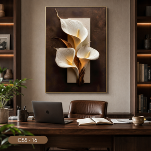 Arte Abstracto con Espejo, Pintura de Flores, Decoración de Pared Contemporánea, Hecho en Vietnam, Diseño Personalizado, Directo de Fábrica - Product Image 5
