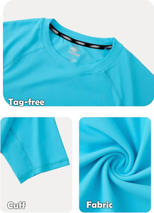 <b>Mens</b> Short Sleeve Rash Guard Quick Dry <b>Compression</b> T-<b>Shirt</b> Breathable Anti UV Sports Top Polyester/Cotton - Product Image 3