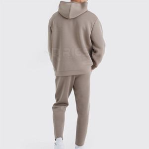 Ensemble de survêtement pour homme, hiver, coupe ample, à capuche, éco-responsable, coupe classique, sweat-shirt et pantalon pour la salle de sport, l'exercice et les tenues décontractées - Product Image 2