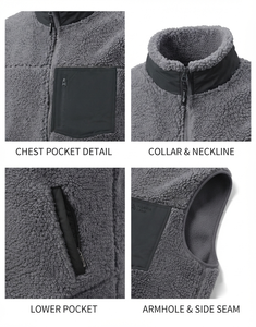 Gilet polaire pour homme, décontracté, pour l'extérieur, coupe confortable, usage régulier, conception personnalisée, prix bas - Product Image 5