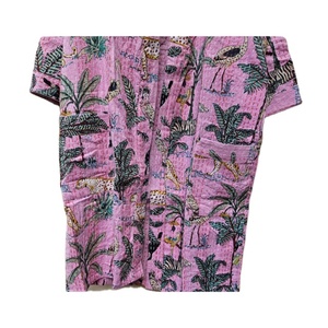 Bata Kimono Acolchada de Algodón Vintage Hecha a Mano para Mujer, Suave, para el Hogar, Térmica, de Secado Rápido, con Cierre de Cordón, para Verano - Product Image 5