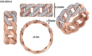 แหวนเงินแท้ 925 สไตล์ฮิปฮอปแบบ Cuban Link ผ่านการทดสอบเพชร 100% พร้อมเพชร VVS Moissanite รับรองโดยบุคคลที่สาม สำหรับผู้ชาย - Product Image 6