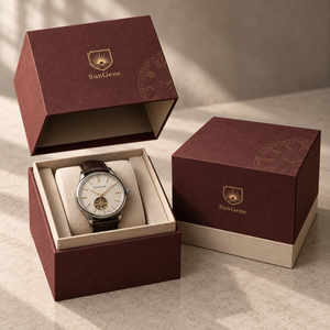 Boîte SunGene Dial Heritage Custom Lift Off Lid pour la présentation de montres mécaniques - Product Image 4