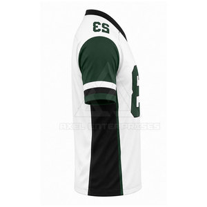 Maillot de sport athlétique haut de gamme, manches courtes, pour football américain, vêtements de sport d'équipe, tenue de match, vêtements de performance, vente en gros - Product Image 3