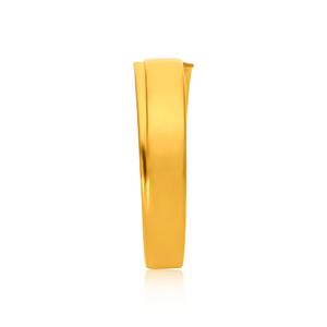 Luxury Smooth <b>Dome</b> Gold Tone Statement Band <b>Ring</b> for Men Wholesale Jewelry 18K Yellow Gold Men <b>Ring</b> - Product Image 4