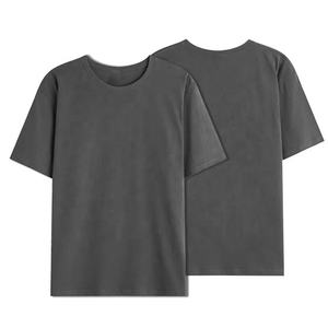 Camiseta Formal Unisex de Cuello Redondo y Manga Corta para Hombre, Poliéster/Algodón, 280 Gramos, Diseño Sólido, Logotipo Bordado con Transferencia de Calor Personalizado - Product Image 2