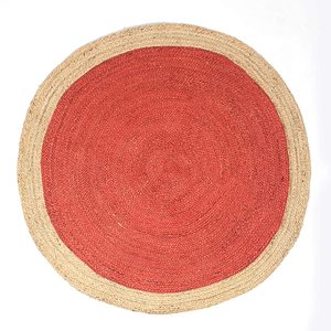 Trending design Round Braided <b>Black</b> Polypropylene <b>Place</b> <b>Mat</b> Medium Thickness Washable Home Use Simple Solid Style - Product Image 3