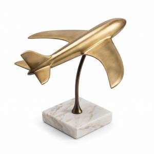 Escultura de Avión de Cobre, Artesanía Decorativa para Mesa, Estatua Metálica de Arte Moderno para Regalo de Inauguración de Casa - Product Image 5