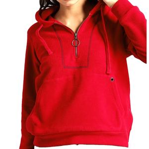 Sudadera con capucha de lana Polar con patrón sólido informal personalizado para mujer Temporada de invierno con capucha para mujer - Product Image 1